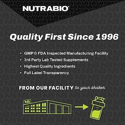 NutraBio Classic Whey Protein Powder- 25G of Protein Per Scoop - Full-Spectrum Amino NutraBioBuy Supplements Australia