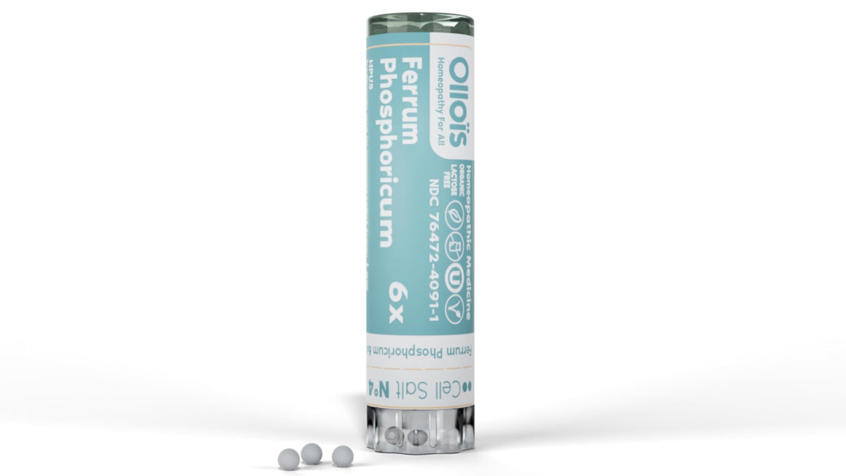 Ferrum Phosphoricum- OLLOIS - Organic & Vegan, Kosher Certified, Cell Salt #4 (Approx. 80 pellets)