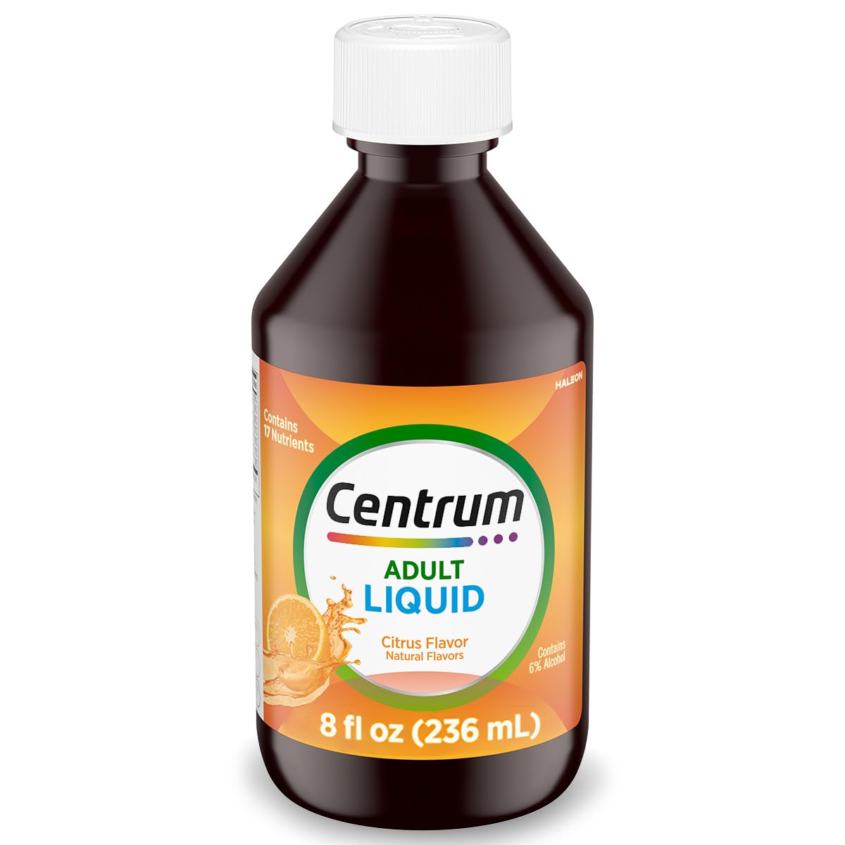 Centrum Liquid Multivitamin for Adults, Multivitamin/Multimineral Supplement with B Vitamins and Antioxidants, Citrus Flavor - 8 Fl Oz - OmniHealth US