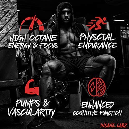 Insane Labz Psychotic Clear, Fully Disclosed, Clinically Dosed Pre Workout Powder, Extreme Lasting Energy, Focus and Endurance with, OxyGold and AMPiberry, 20 Srvgs (Fruit Punch, 20 Servings)
