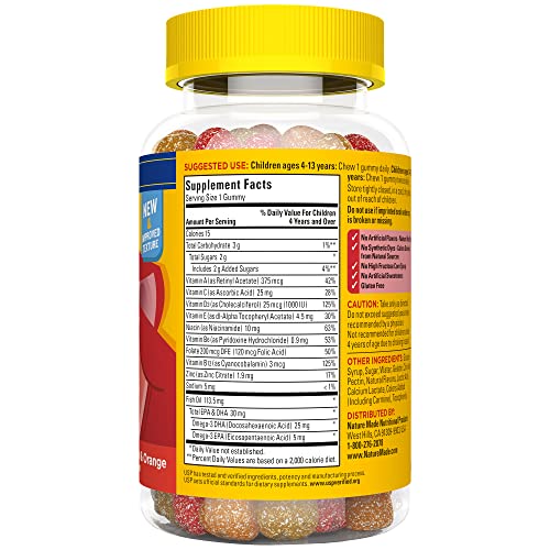 Nature Made Kids First Multivitamin with Omega-3, Kids Gummy Multivitamins with Vitamins and Minerals for Nutritional Support, 70 Gummies - OmniHealth US