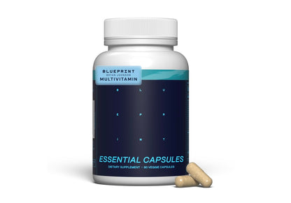 Blueprint Bryan Johnson Essential Capsules - Daily Multivitamin/Multimineral for Women and Men - Antioxidant Supplement with Calcium, Vitamin B1, Vitamin D, and Zinc - OmniHealth US