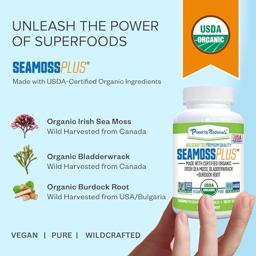 Power By Naturals Sea Moss Plus - USDA Certified Organic Wildcrafted Irish Power By NaturalsBuy Supplements Australia