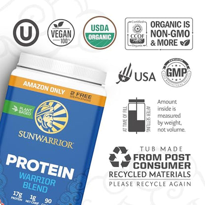 Vegan Protein Powder Plant-based Protein Powder USDA Organic | BCAA Amino Acids SunwarriorBuy Supplements Australia