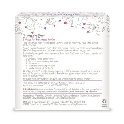 Summer's Eve Feminine Cleansing Cloths | Sensitive Skin | 16 Each | Pack of 2 Pink RhymeBuy Supplements Australia