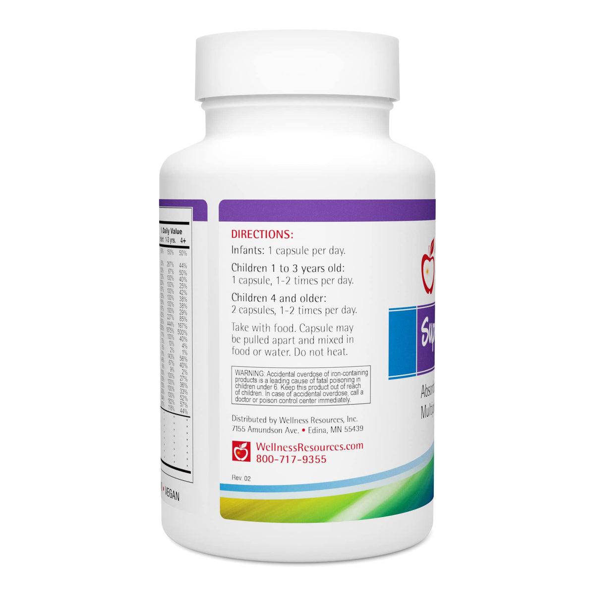 Super Mini-Multi - Children's Multivitamin Swallowable Capsules with Methyl Folate, Methyl B12 and Coenzyme B Vitamins for Growth - OmniHealth US