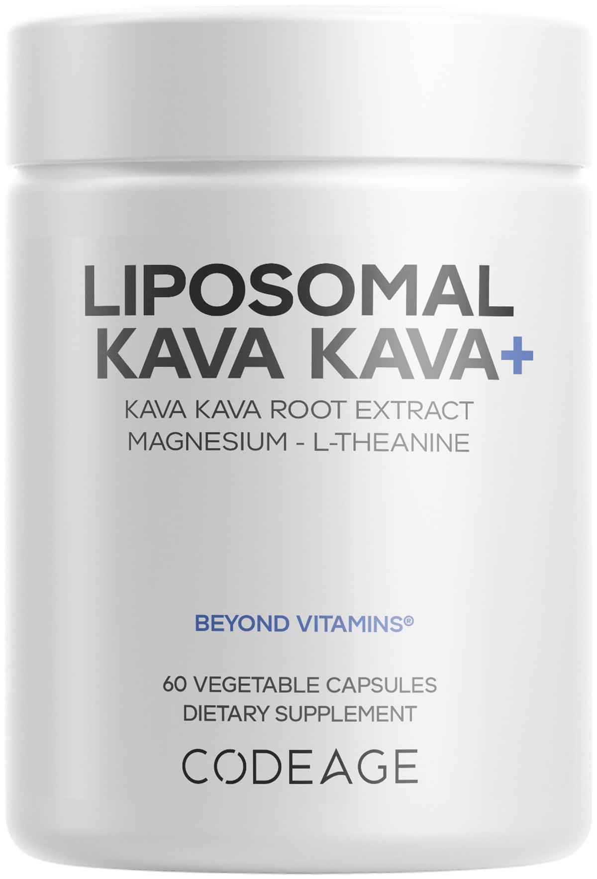 Codeage Liposomal Kava Kava+ Supplement - 500 mg 30% Kavalactones with Magnesium Glycinate - Magnesium Oxide - L-Theanine - Liposomal Delivery - OmniHealth US