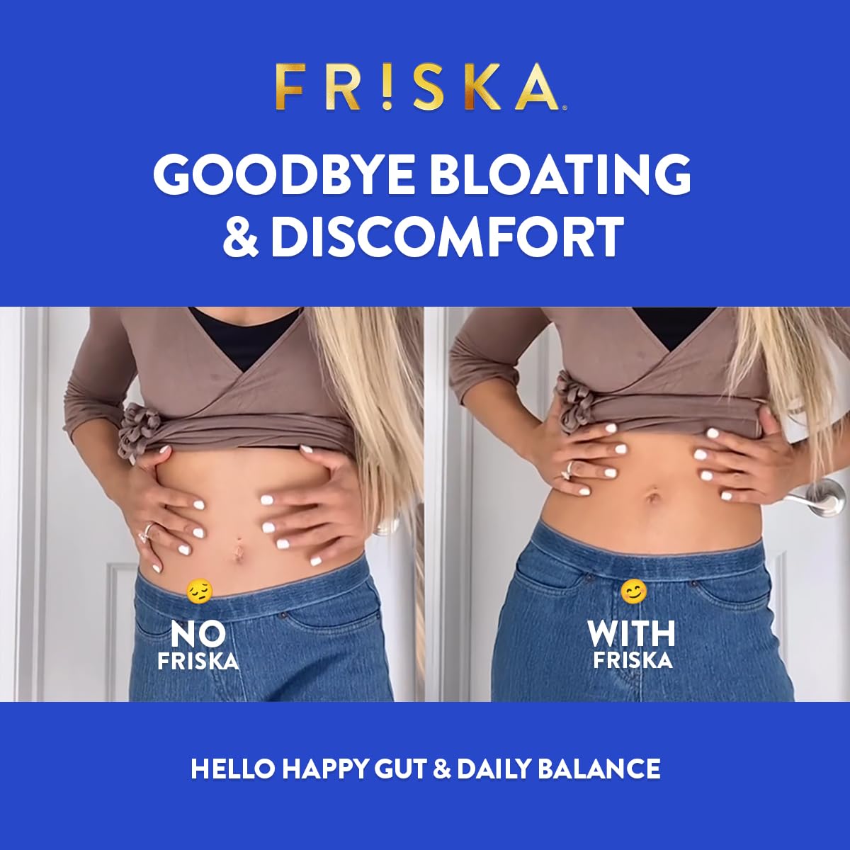 FRISKA Women’s Daily Digestive Enzyme and Probiotics Supplement, Advanced Natural Support for Female Digestive Health, Fights Bloating, Eases Digestion - OmniHealth US