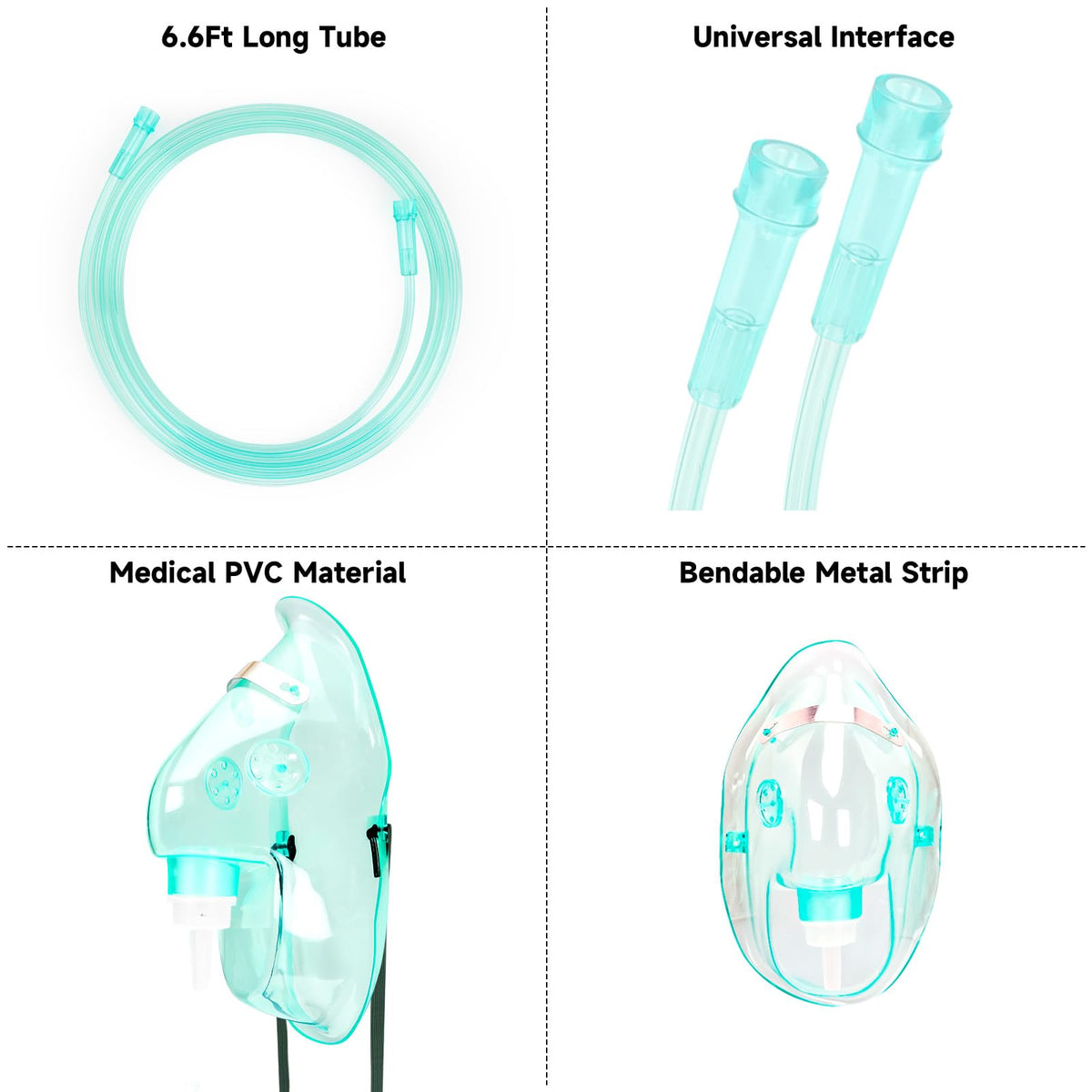 2 Pack Oxygen Mask for Face Adult with 6.6 Ft Tube and Adjustable Elastic Strap - Size XL REALBEBFFBuy Supplements Australia