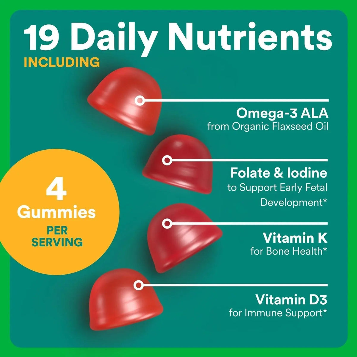 SmartyPants Organic Prenatal Vitamins for Women, Multivitamin Gummies: Biotin, Methylfolate, Omega 3 (ALA), Vitamin D3, C, Vitamin B12, B6, A, K2 & Zinc SmartyPantsBuy Supplements Australia