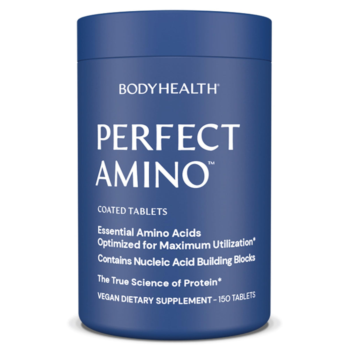 BodyHealth PerfectAmino (150 ct) Easy to Swallow Tablets, Essential Amino Acids Supplement with BCAAs, Vegan Protein for Pre/Post Workout & Muscle Recovery with Lysine - OmniHealth US