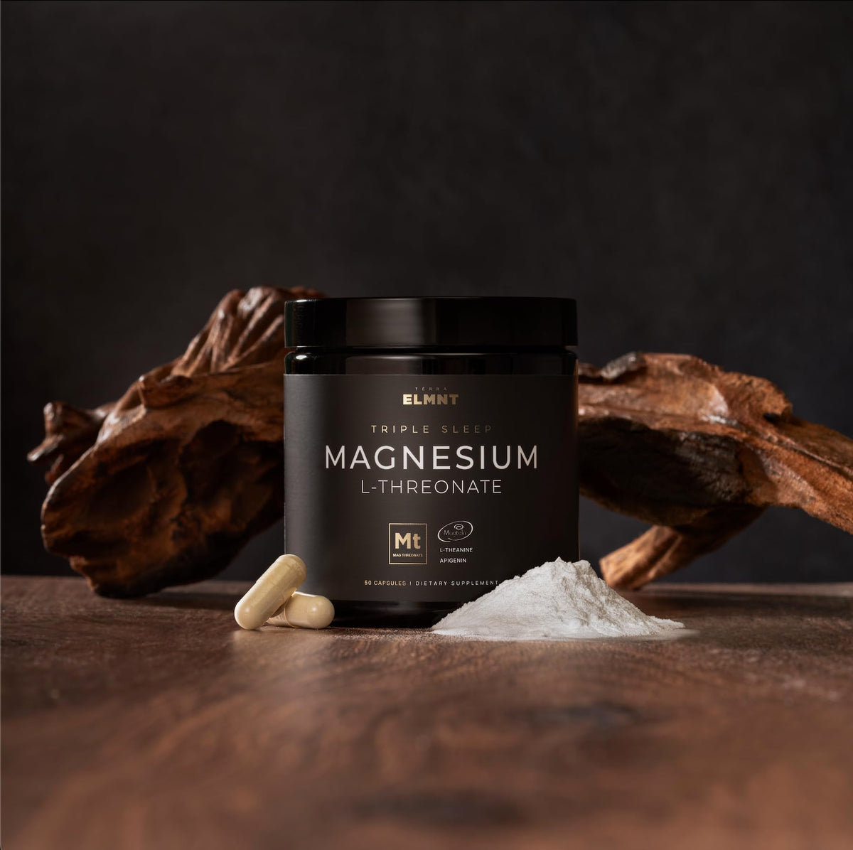 Triple Sleep Magnesium L-Threonate w. Apigenin, Theanine & Magtein Magnesium L Threonate - High Absorption Magnesium Supplement Capsules - OmniHealth US