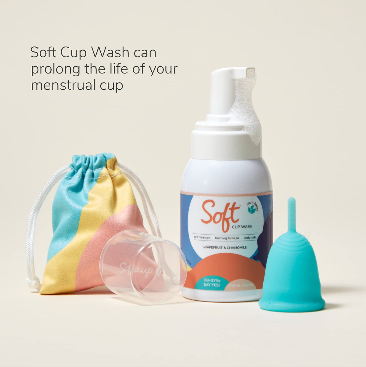 Soft Cup Wash | Menstrual Cup Cleanser for Silicone Period Cups | 6.8 oz | pH-Balanced SoftcupBuy Supplements Australia