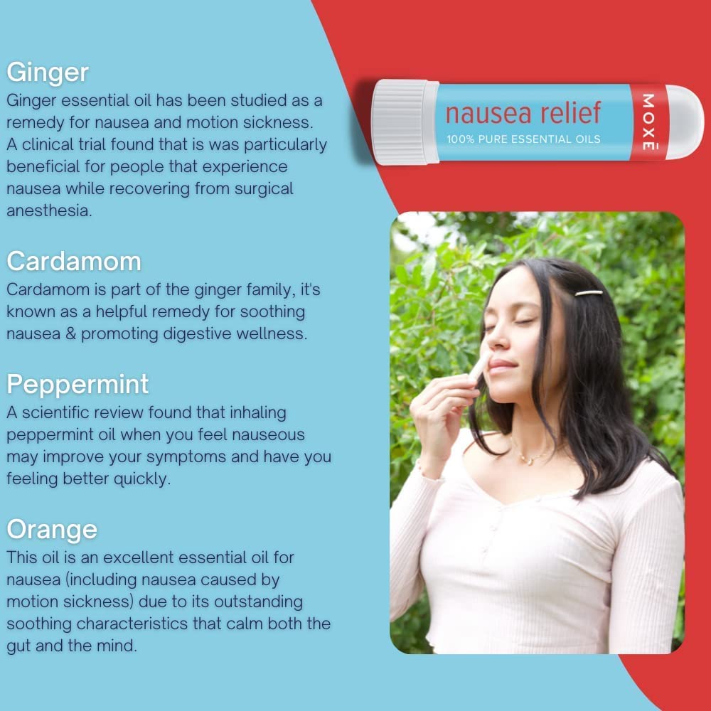 MOXE Nausea Nasal Inhaler Sticks, All Natural Essential Oil Blend, Ginger, Cardamom, Peppermint MOXEBuy Supplements Australia