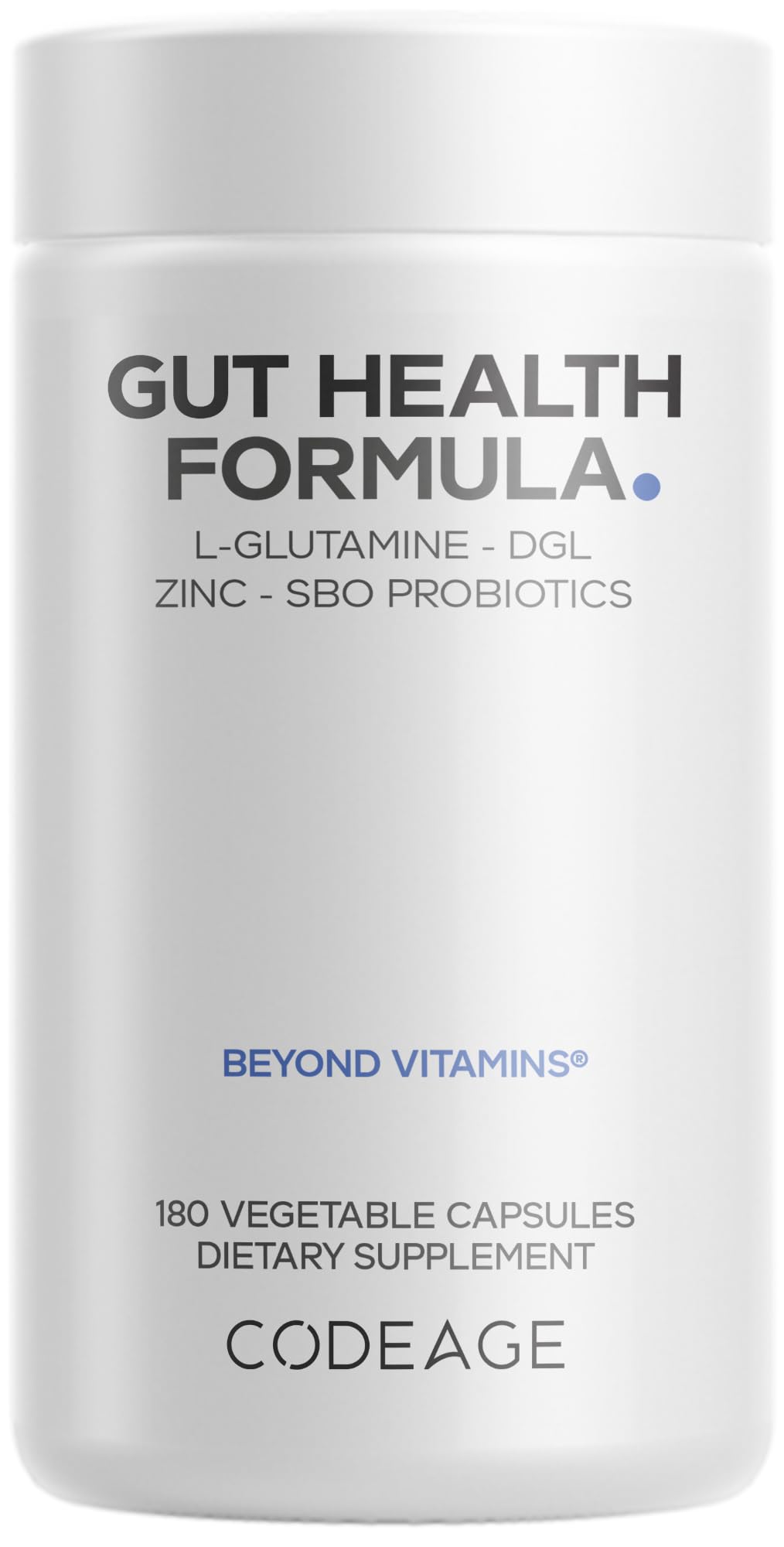 Codeage Gut Health Supplements Vegan Formula - L Glutamine, Zinc, Turkey Tail Mushroom Powder, Tonic Mushroom, Maitake, Micro Algae, Mineral, OmniHealth US