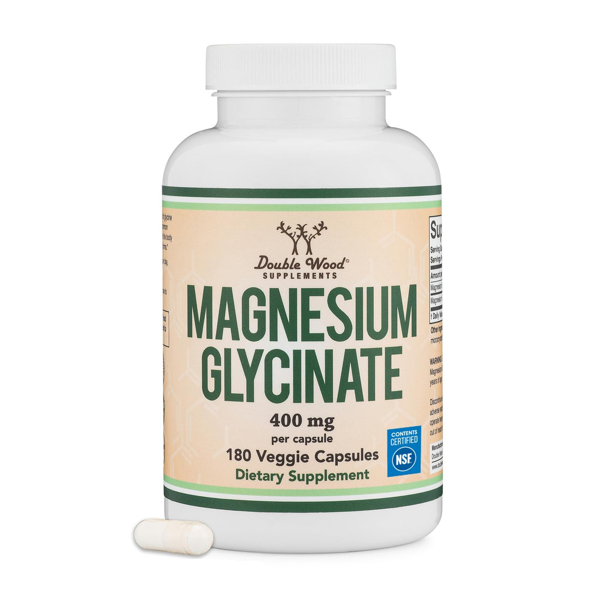 Magnesium Glycinate 400mg | 180 Capsules | Sleep, Muscle, & Heart Support | Vegan, Third Party Tested, Gluten Free - OmniHealth US