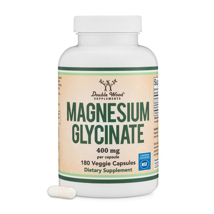 Magnesium Glycinate 400mg | 180 Capsules | Sleep, Muscle, & Heart Support | Vegan, Third Party Tested, Gluten Free - OmniHealth US