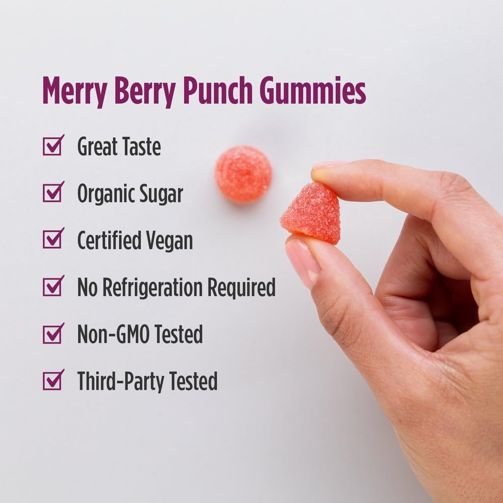Nordic Naturals Kids Nordic Flora Probiotic Gummies, Merry Berry Punch - 60 Gummies - 1.5 Billion CFU & Prebiotic Fiber - OmniHealth US