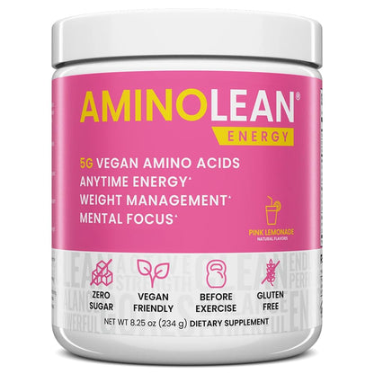 RSP NUTRITION AminoLean Pre Workout Powder, Amino Energy & Weight Management with Vegan BCAA Amino Acids, Natural Caffeine, Preworkout Boost for Men & Women, 30 Serv, Pink Lemonade… - OmniHealth US
