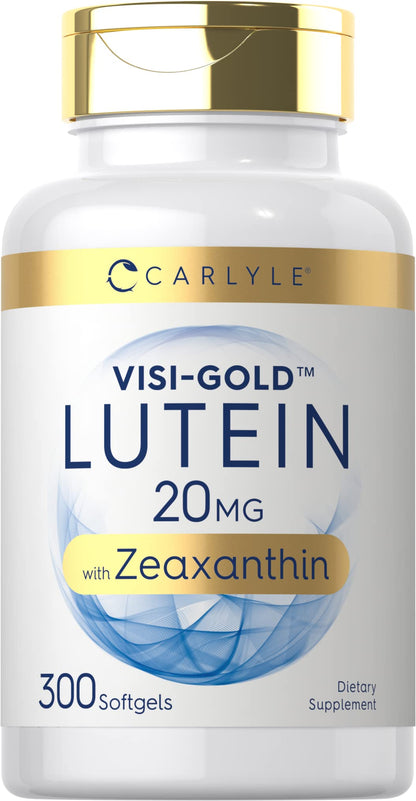 Carlyle Lutein and Zeaxanthin 20mg | 300 Softgels | Eye Health Vitamins | Non-GMO & Gluten Free Supplement - OmniHealth US
