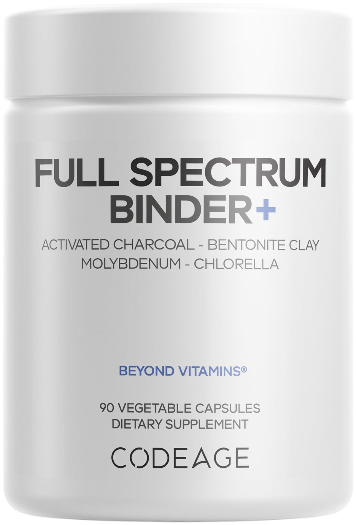 Codeage Binder + Systemic Binder Supplement - Activated Charcoal Pills, Bentonite Clay Mineral Powder, Fulvic & Humic Acids, Molybdenum, Carbon Forms - 90 Capsules - OmniHealth US