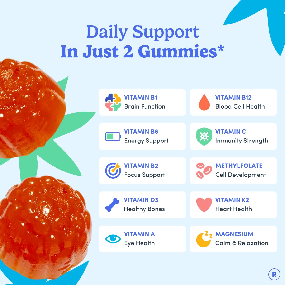 FIRST DAY Vitamins for Teens - Teen Multi Vitamins for Girls & Boys 12-17, Organic Fruit & Veggie Blend - 12 Key Nutrients: Vitamins A - OmniHealth US