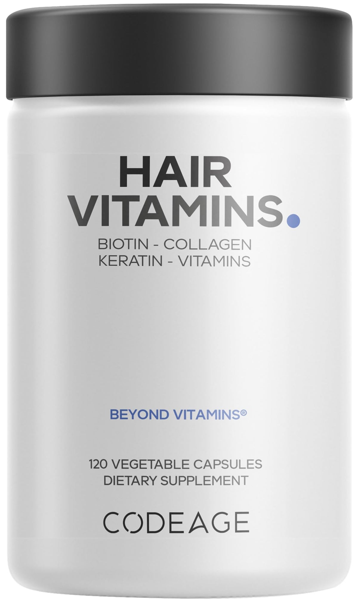 Codeage Hair Vitamins 10000 mcg Biotin, Keratin, Collagen, Vitamin A, B12, C, D3, E, Zinc, Turmeric, Probiotics, Enzymes, Inositol - Hair Care Support - OmniHealth US