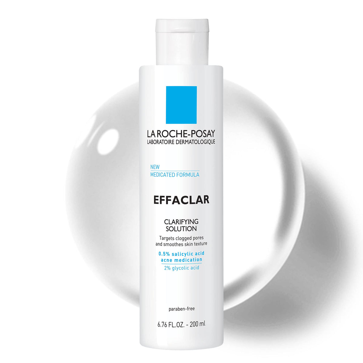 La Roche-Posay Effaclar Clarifying Solution Acne Toner with Salicylic Acid and Glycolic Acid - OmniHealth US