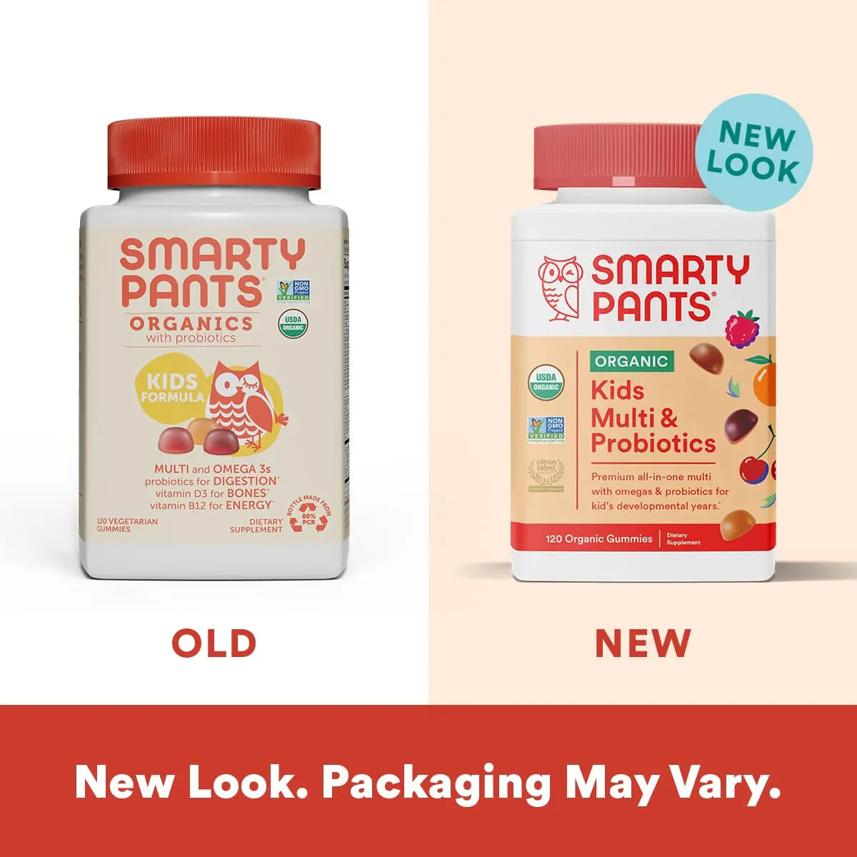SmartyPants Toddler Multivitamin Gummies: Omega 3 Fish Oil (EPA/DHA), Vitamin D3, C, Vitamin B12, B6 & Organic Kids Multivitamin Gummies: Probiotics, Omega 3 (ALA), Vitamin D3, C, Vitamin B12 SmartyPantsBuy Supplements Australia