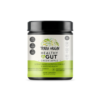 Healthy Gut Green Apple | 30-Servings with L-Glutamine, Zinc, Glucosamine, Slippery Elm Bark, Marshmallow Root and More! - OmniHealth US