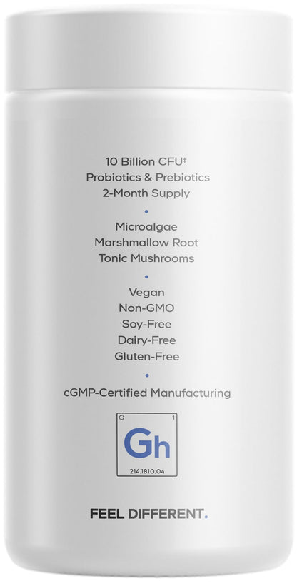 Codeage Gut Health Supplements Vegan Formula - L Glutamine, Zinc, Turkey Tail Mushroom Powder, Tonic Mushroom, Maitake, Micro Algae, Mineral, OmniHealth US