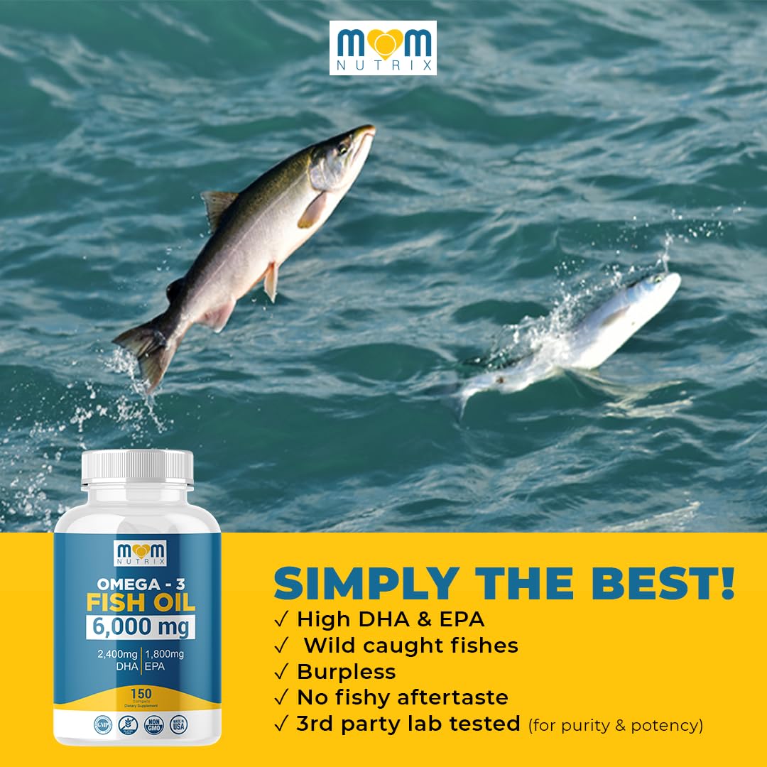 Omega 3 Fish Oil with Maximum EPA DHA - Supports Brain, Liver, Heart & Immunity - Made in The USA - 150 Softgels - OmniHealth US