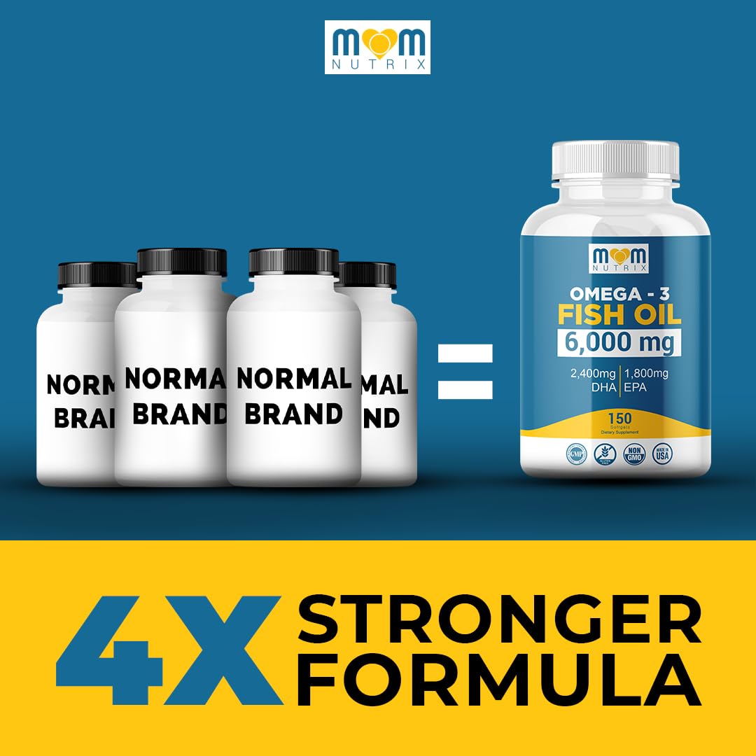 Omega 3 Fish Oil with Maximum EPA DHA - Supports Brain, Liver, Heart & Immunity - Made in The USA - 150 Softgels - OmniHealth US