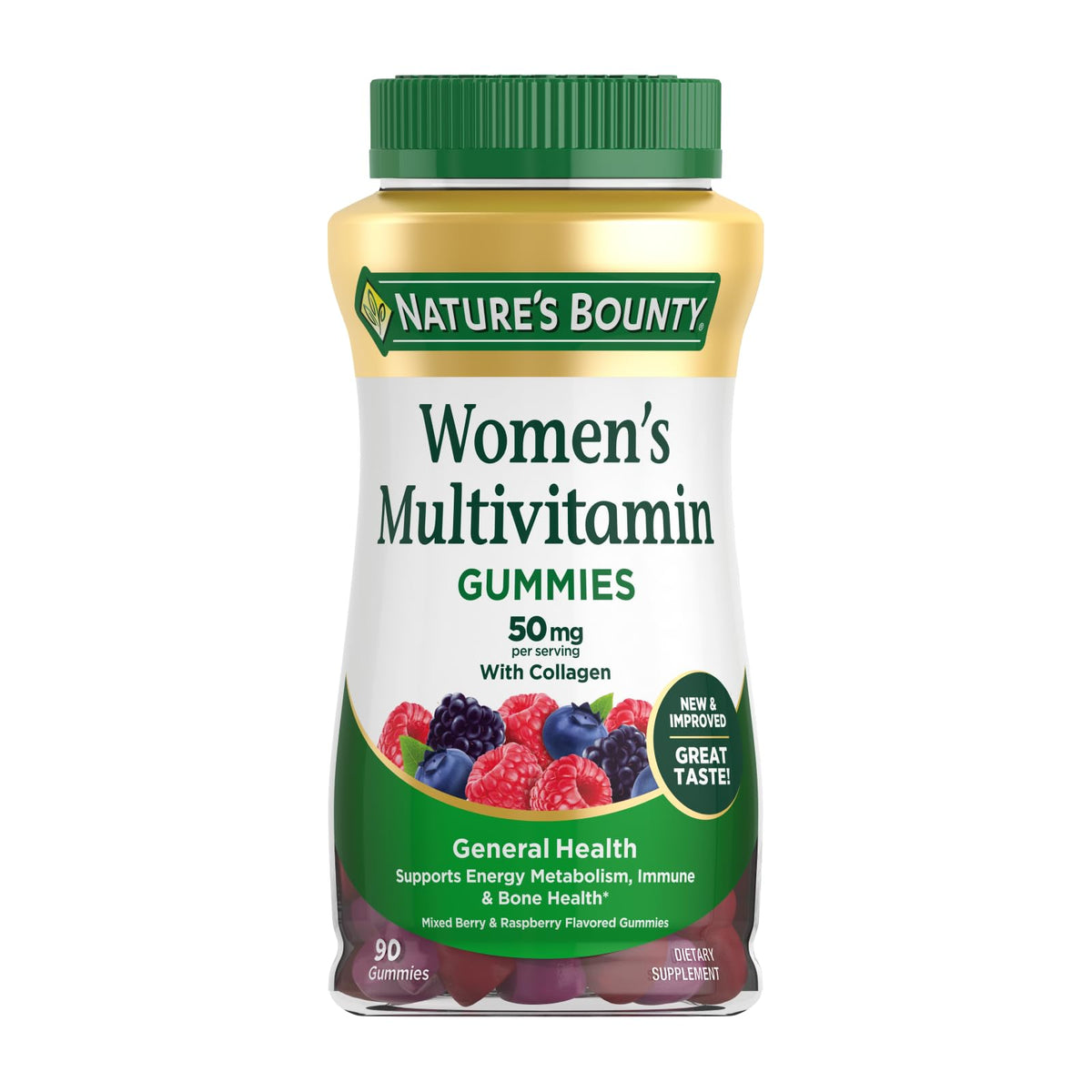 Nature's Bounty Women Multivitamin Gummies, Vitamin Supplements for Adults, General Health, Supports Immune and Bone Health, OmniHealth US