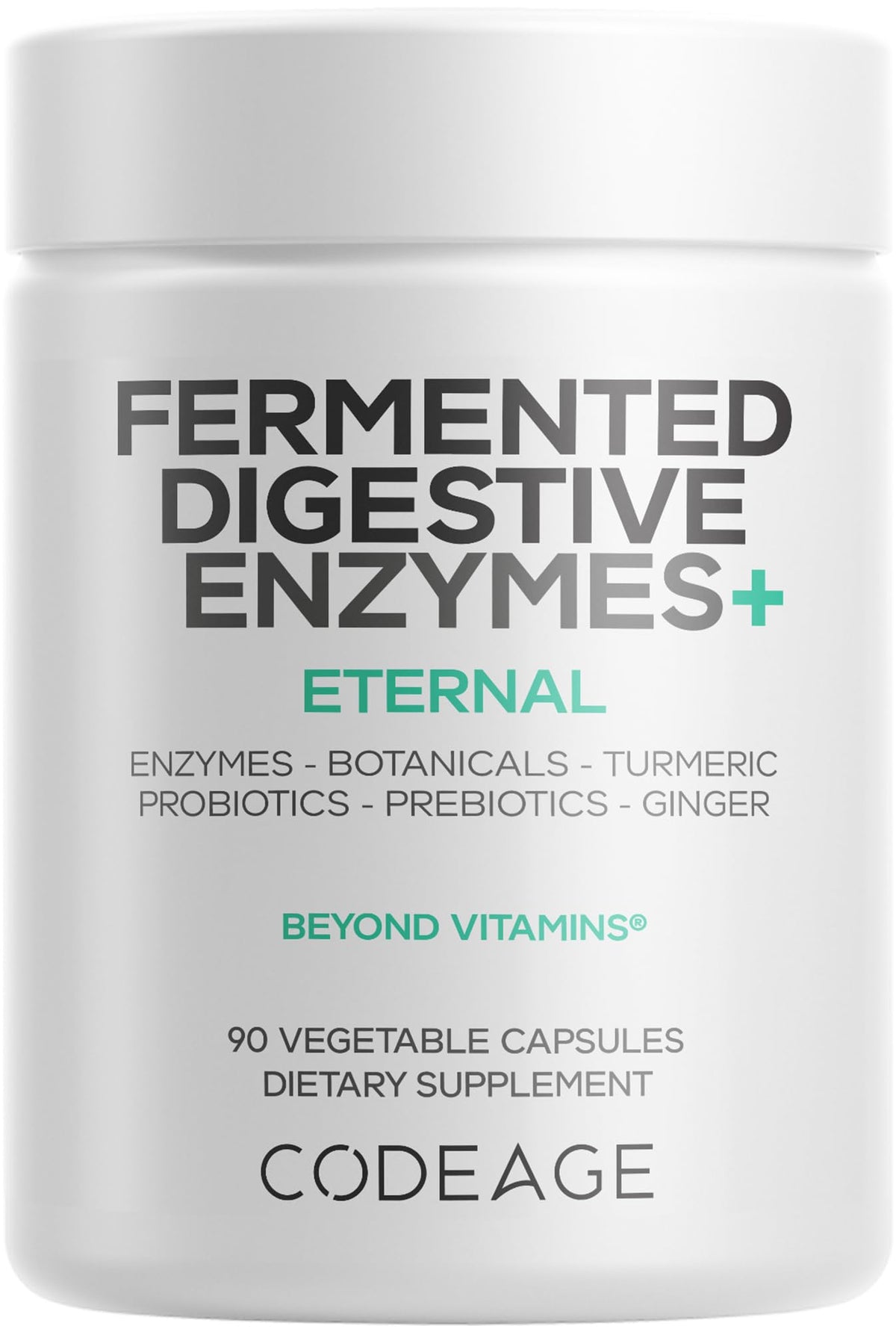 Codeage Fermented Digestive Enzymes Supplement 3-Month Supply - 14 Digestive Enzymes, Probiotics, Prebiotics, Fermented Botanicals - OmniHealth US