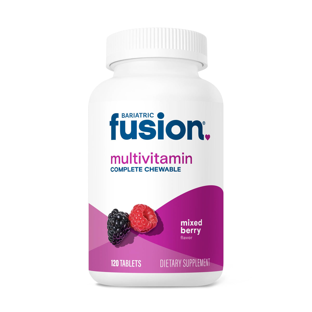 Bariatric Fusion Bariatric Multivitamin with Iron Complete Chewable | Mixed Berry | Post Bariatric Vitamins for Gastric Bypass - OmniHealth US