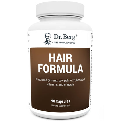 Dr. Berg All-in-One Vitamins for Hair, Skin, & Nails - Advanced Formula with Biotin, Saw Palmetto, DHT Blocker, & Trace Minerals - 90 Veg Capsules - OmniHealth US