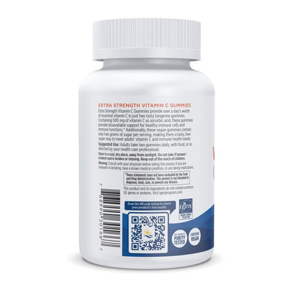 Nordic Naturals Vitamin C Extra Strength Gummies - Tangerine Flavor - 60 Gummies - 500 mg Vegan Vitamin C Supplement - OmniHealth US