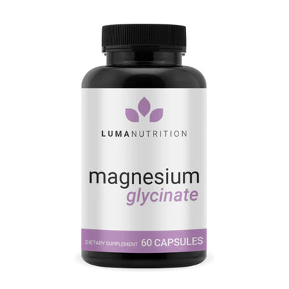 Luma Nutrition Magnesium Glycinate 1000mg - Support Stress, Sleep, Nerve & Muscle Health - 500mg Pure Magnesium Supplement Capsules - OmniHealth US