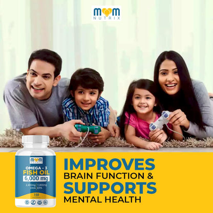 Omega 3 Fish Oil with Maximum EPA DHA - Supports Brain, Liver, Heart & Immunity - Made in The USA - 150 Softgels - OmniHealth US