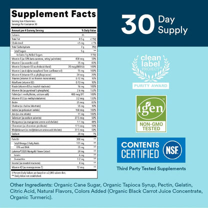 SmartyPants Women's Multivitamin Gummies, Sugar Free: Biotin, Methylfolate, Omega 3 (ALA), Vitamin D & Teen Guy Multivitamin Gummies: Omega 3 Fish Oil (EPA/DHA), Vitamin D3, C, Vitamin B12, B6 SmartyPantsBuy Supplements Australia