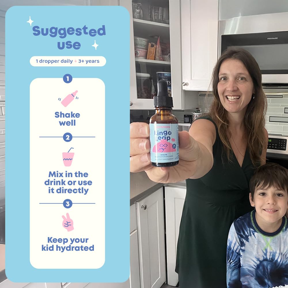 JoySpring LingoLeap – Liquid Kids Formula with Zeolite Clinoptilolite, Methylated B12 & Vitamin D3 | Gentle Daily Support for Kids’ Wellness - OmniHealth US
