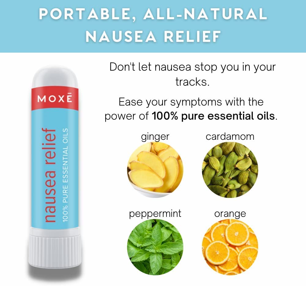 MOXE Nausea Nasal Inhaler Sticks, All Natural Essential Oil Blend, Ginger, Cardamom, Peppermint MOXEBuy Supplements Australia