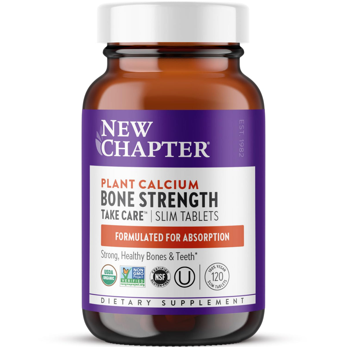 New Chapter Calcium Supplement - Bone Strength Plant-Based USDA Organic Calcium with Magnesium, Vitamin D3+K2, for Bone Health & Joint Mobility, Heart Support - OmniHealth US