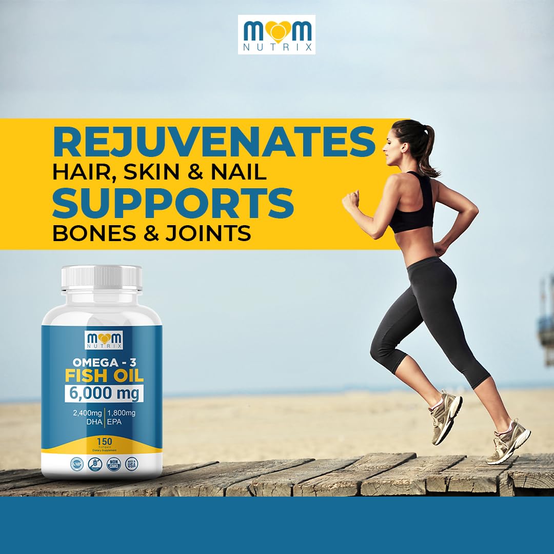 Omega 3 Fish Oil with Maximum EPA DHA - Supports Brain, Liver, Heart & Immunity - Made in The USA - 150 Softgels - OmniHealth US