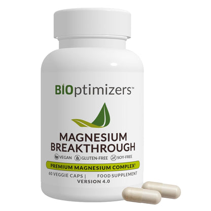 BIOptimizers Magnesium Breakthrough Supplement with 500mg - 7 Forms of Magnesium: Glycinate, Malate, Citrate, and More - Natural Support for Sleep and Cognitive Function -60 Capsules- Calming Vitamins - OmniHealth US