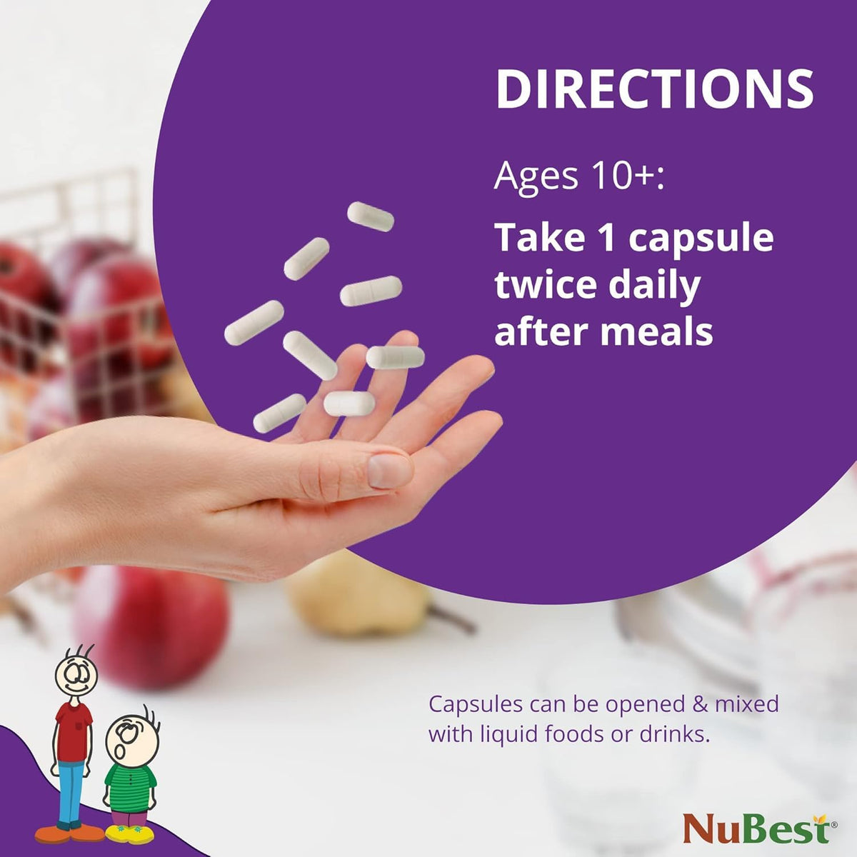 NuBest Tall 10+ Premium Bone Strength Formula, Enhanced Immunity and Overall Health for Age 10+ with Calcium, Vitamin D3, Vitamin K2 - OmniHealth US