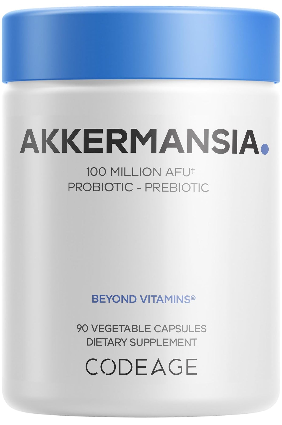 Codeage Akkermansia Muciniphila Probiotic Supplement - 3-Month Supply of Akkermansia & Chicory Inulin - Daily Synbiotic Probiotic Chicory Root - 100 Million AFUs - Gluten-Free - 90 Capsules - OmniHealth US
