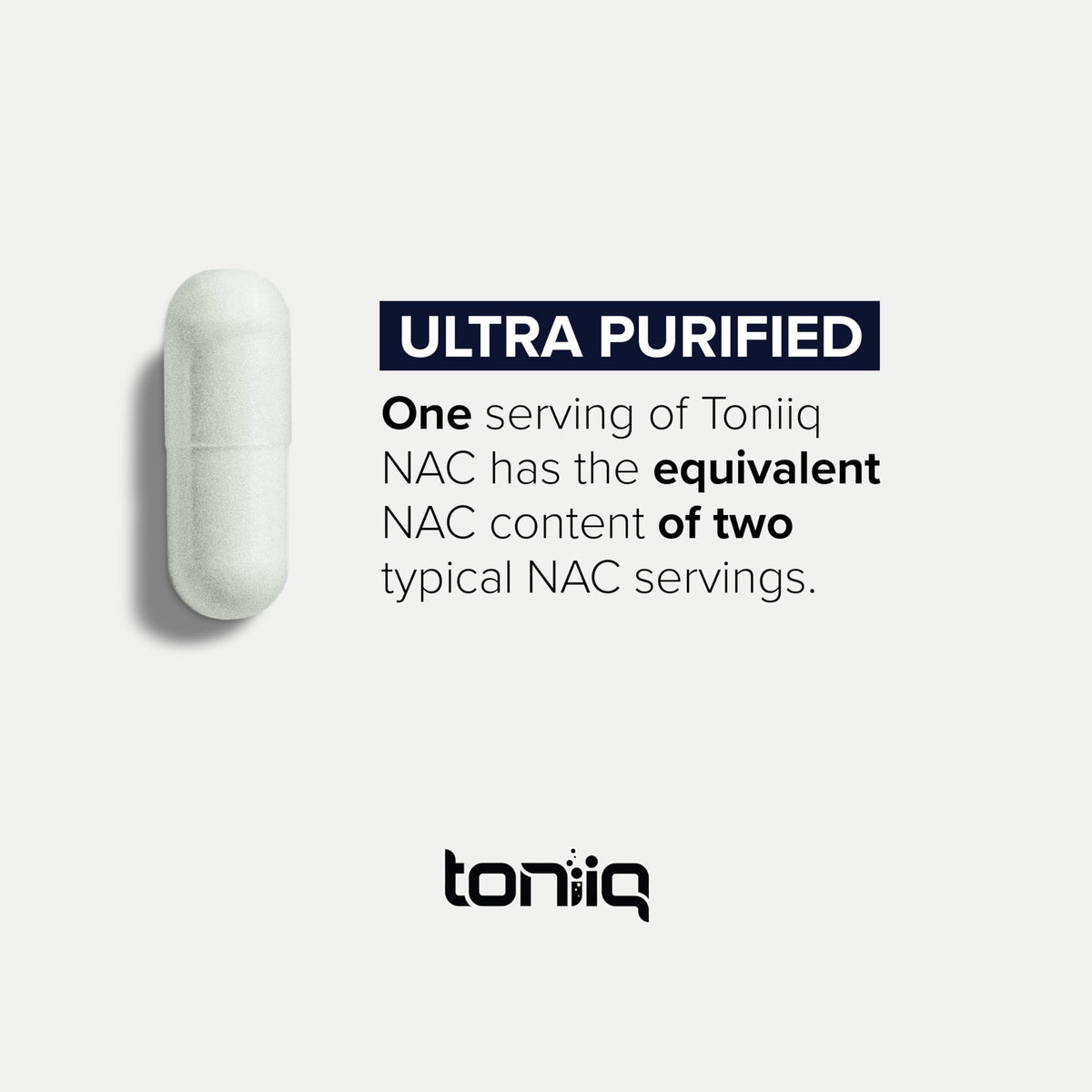 Toniiq 1300mg NAC - 4 Month Supply - Min. 98%+ Tested Purity - Ultra High Strength Bioavailable NAC Cysteine Supplement - 240 Vegetarian N Acetyl Cysteine - OmniHealth US